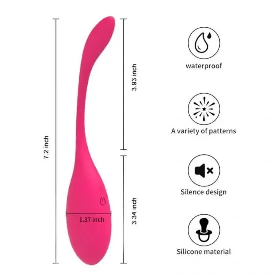 Rechargeable Silicone Whale Egg Vibrator App Remote Control thumbnail 3