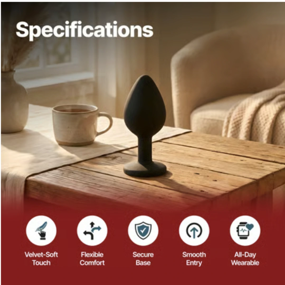 Silicone Butt Plug with Flared Base thumbnail 4